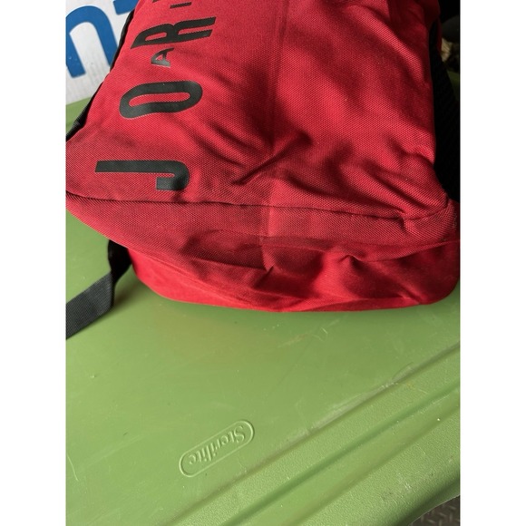 Jordan Red Black Backpack School Travel Gym Bag Jumpman - Picture 2 of 6